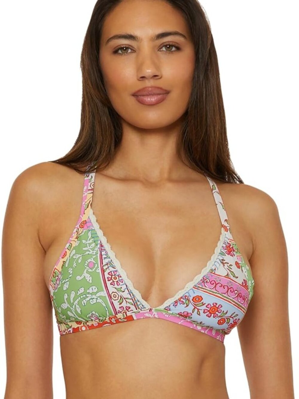 NWT Lucky Brand Seville Patchwork Bikini Set - Size Medium - Picture 3 of 11